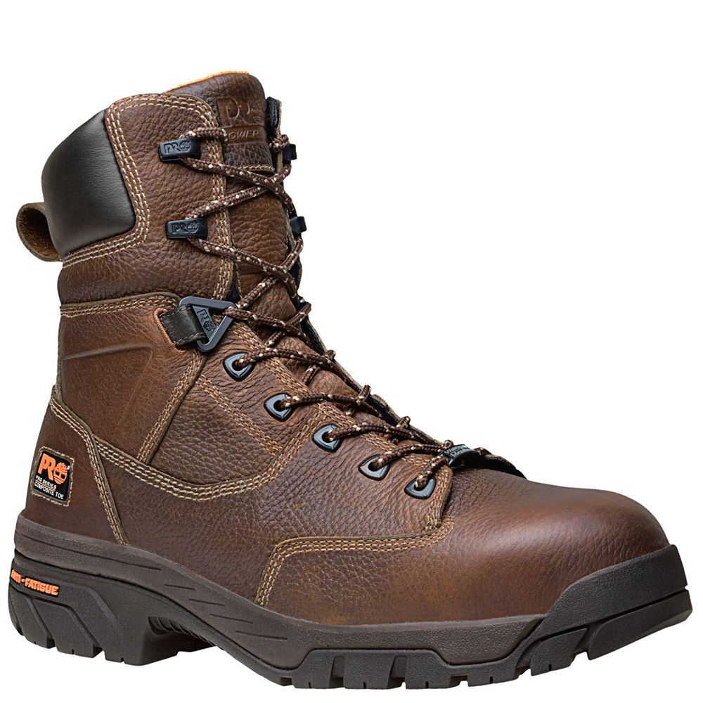 Timberland Mens Work Boots PRO® Helix 8\" Comp Toe - Brown - India NQ2970641